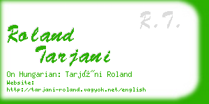 roland tarjani business card